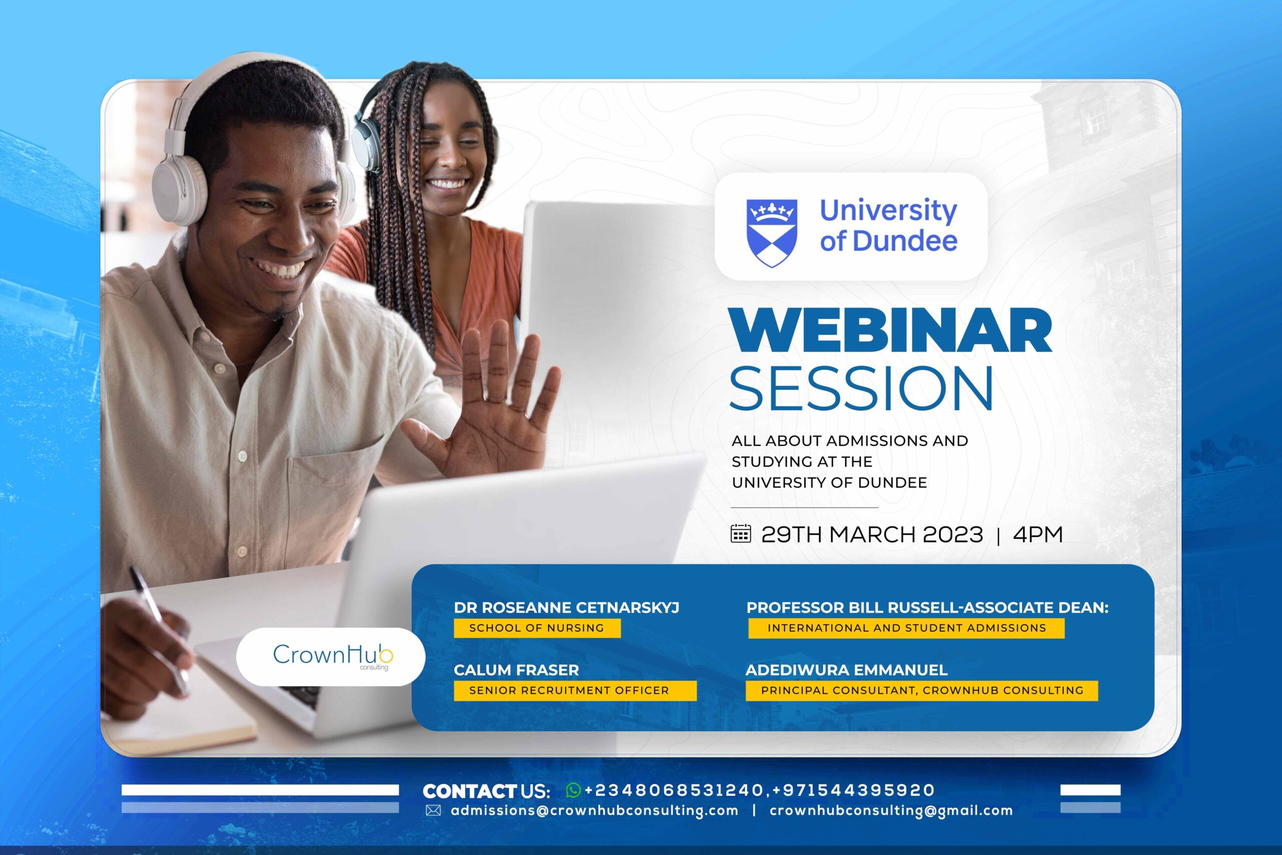 University of Dundee Webinar - 29th March 2023